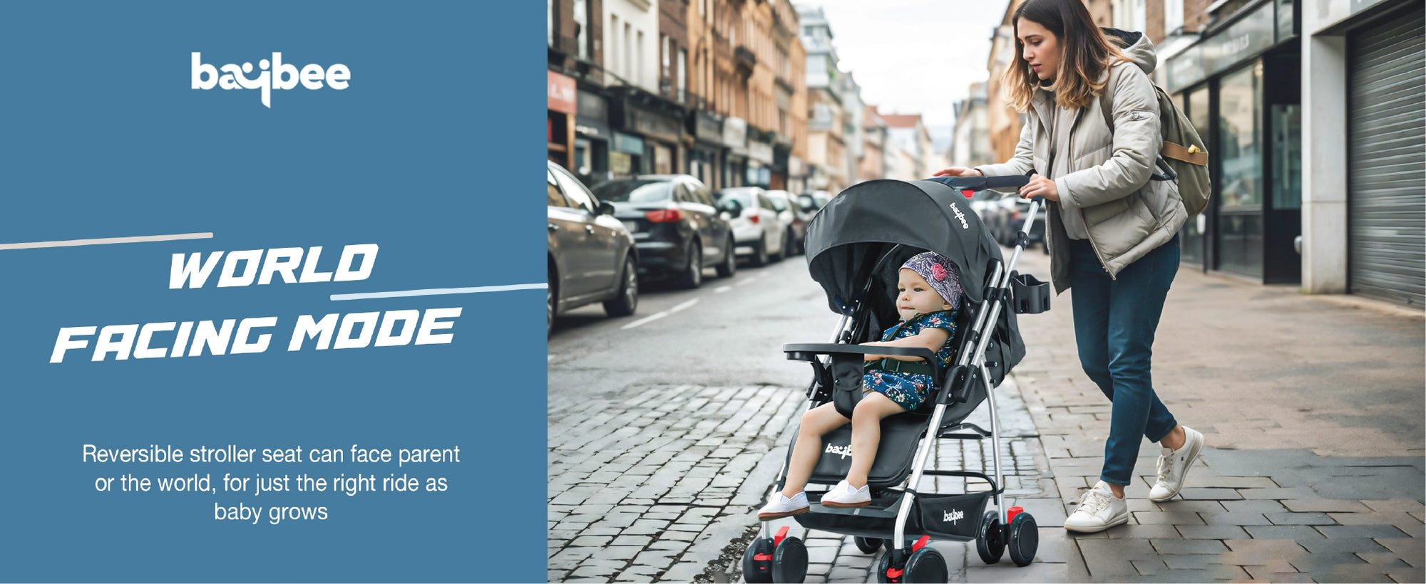 Baybee Aurevo Convertible Infant Baby Pram Stroller for Newborn Babies with 3-Position — slide 1