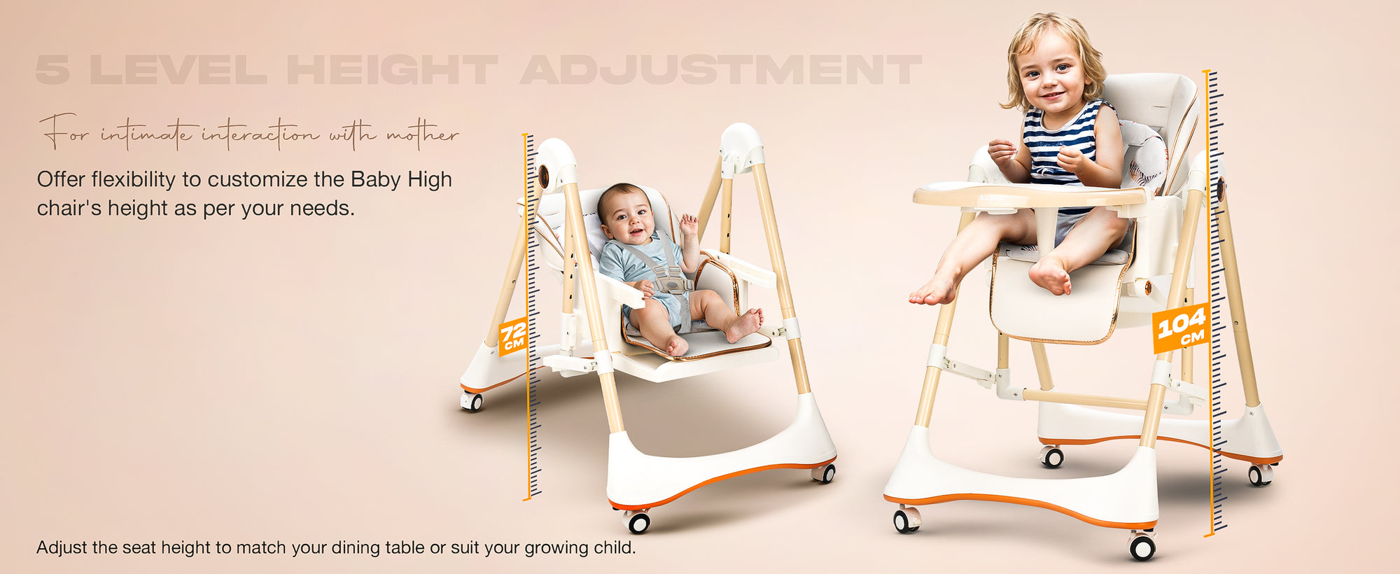 Baybee Nivio Convertible 3-in-1 Baby High Chair for Kids — slide 1