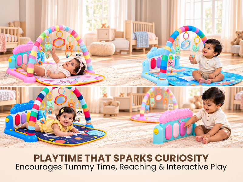 Baybee 2 in 1 Play Gym for Babies Baby Play Mat with Music & Lights — slide 2