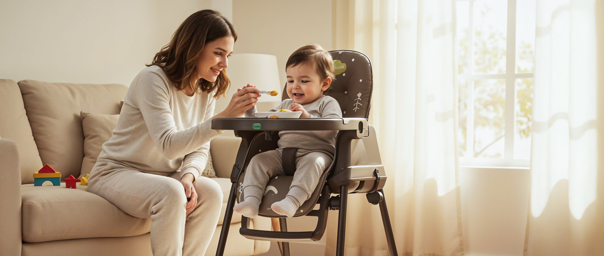Baybee 4 in 1 Convertible High Chair for Kids Foldable Baby Feeding Chair — slide 1