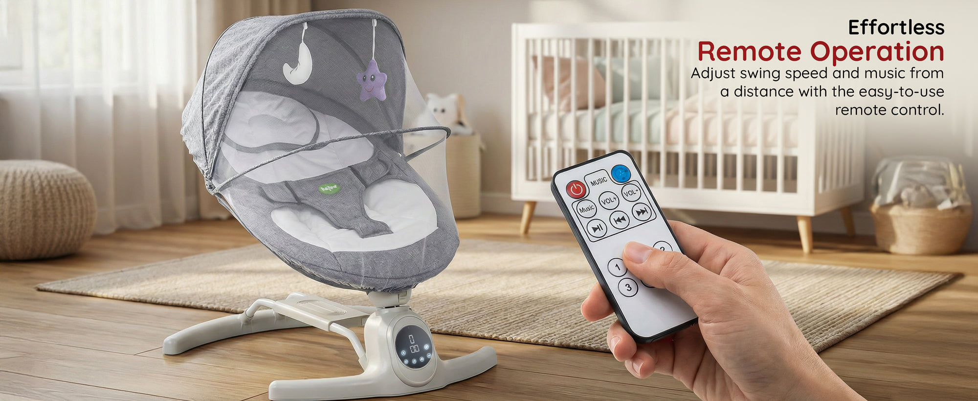 Baybee Wobbles Baby Cradle and Swing Automatic Electric Swing for Baby — slide 1