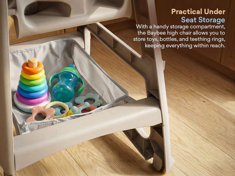 Baybee Breeze High Chair with Musical & Dual Removable Trays, Adjustable Feeding Chair — slide 1