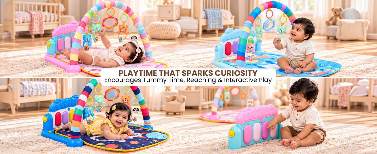 Baybee 2 in 1 Play Gym for Babies Baby Play Mat with Music & Lights — slide 3