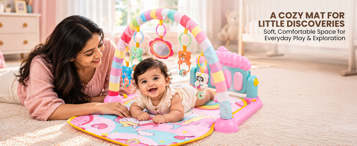 Baybee 2 in 1 Play Gym for Babies Baby Play Mat with Music & Lights — slide 4