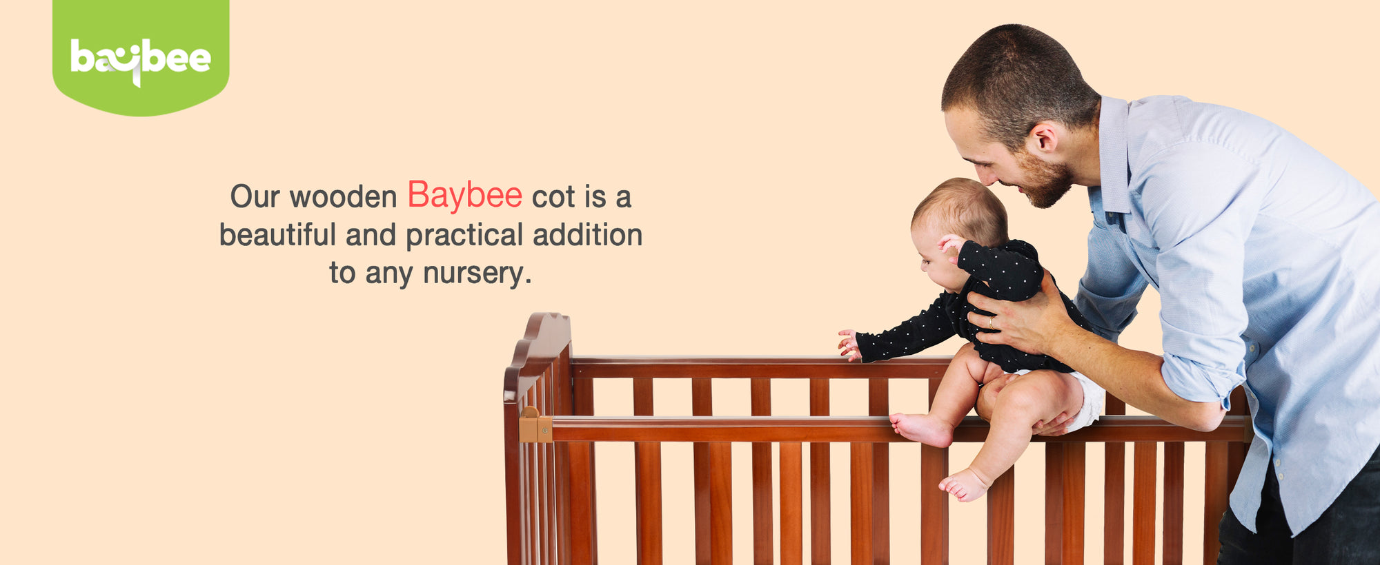 Baybee Hormony Nest Convertible Wooden Cradle for New Born Baby — slide 2