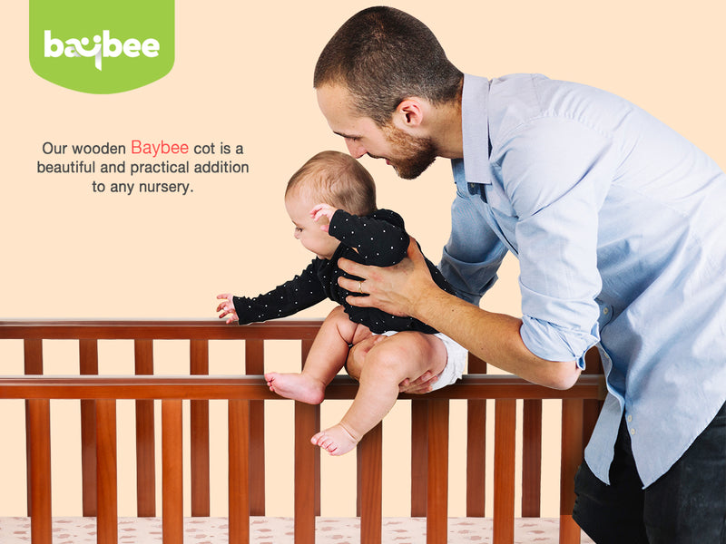 Baybee Hormony Nest Convertible Wooden Cradle for New Born Baby — slide 2