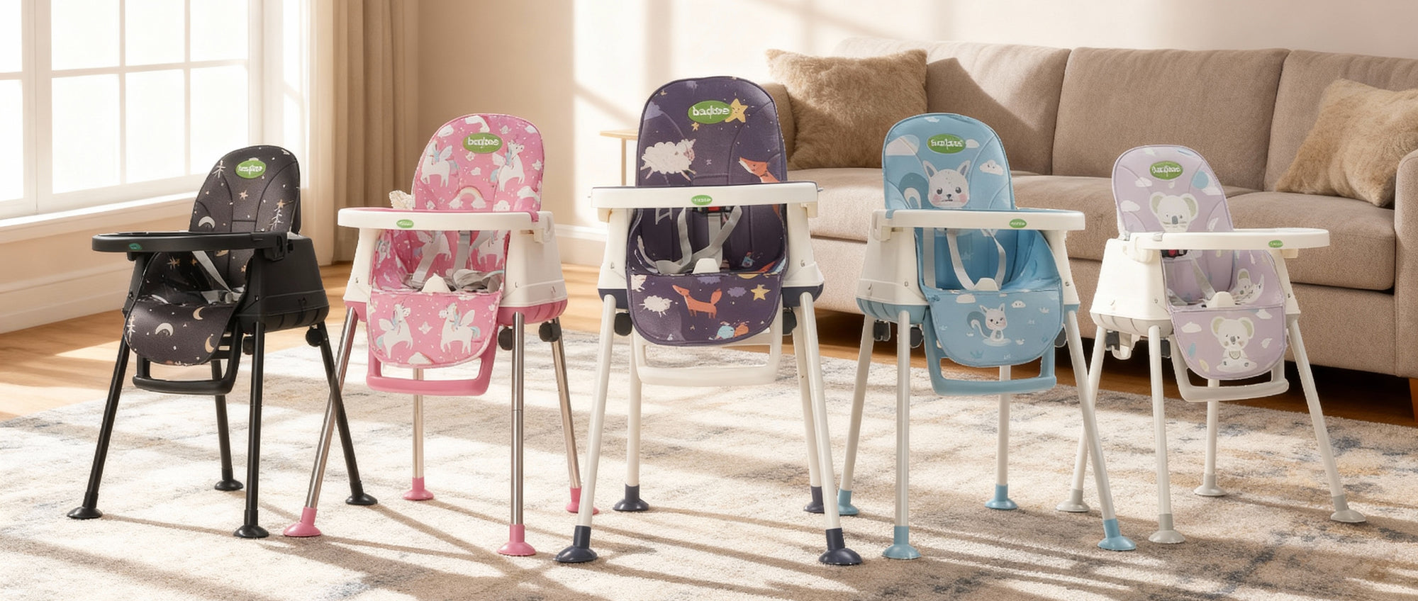 Baybee 4 in 1 Convertible High Chair for Kids Foldable Baby Feeding Chair — slide 2
