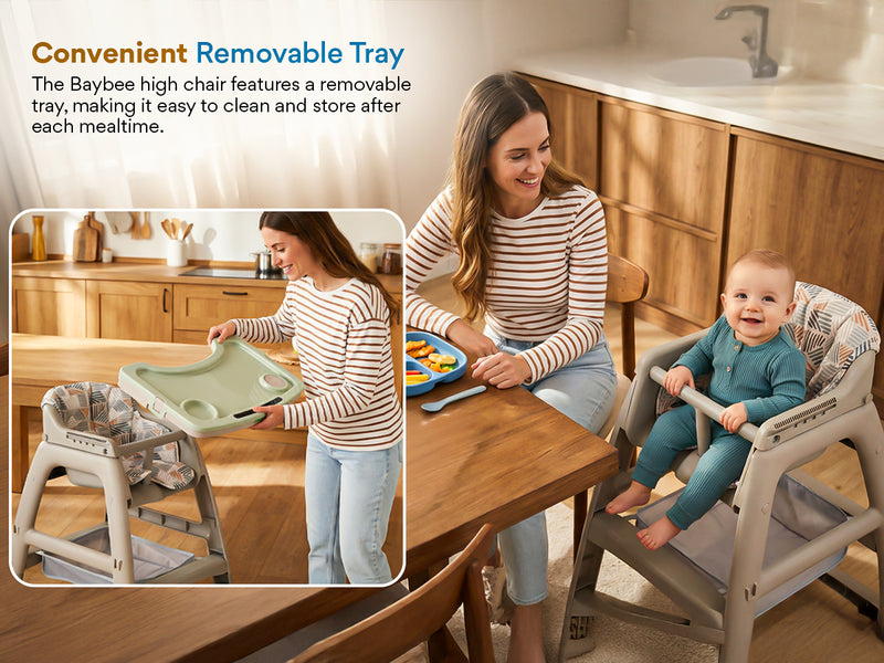 Baybee Breeze High Chair with Musical & Dual Removable Trays, Adjustable Feeding Chair — slide 2