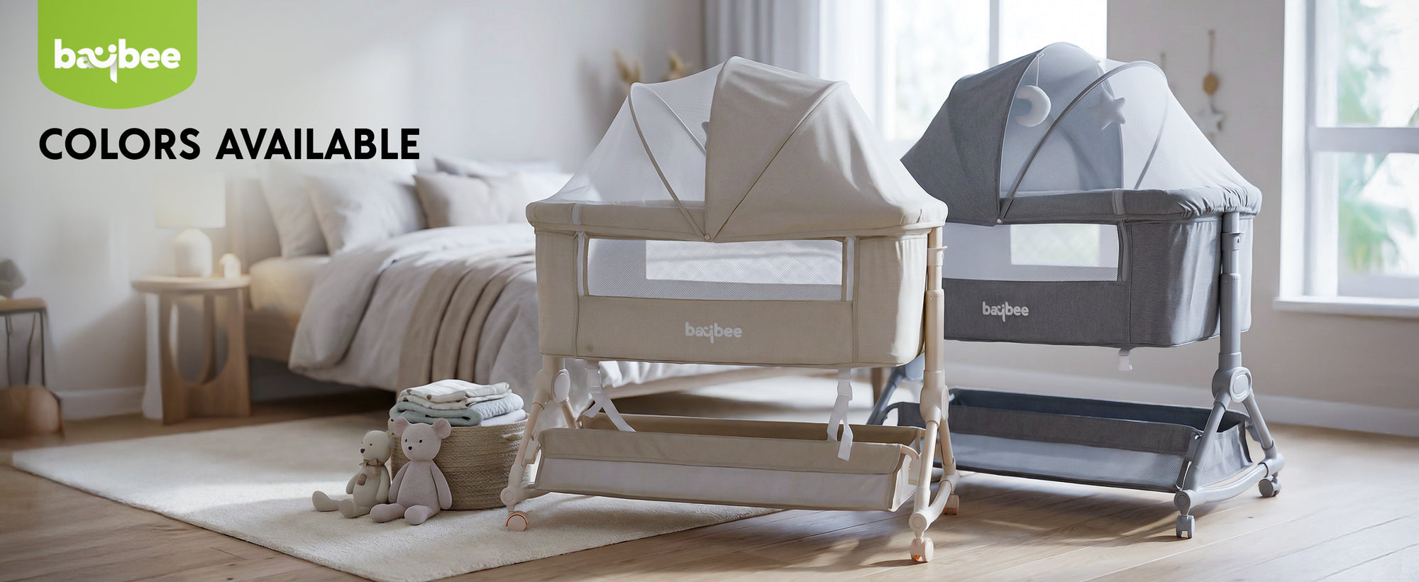Baybee Bedside Crib for Baby with Rocking Mode — slide 2