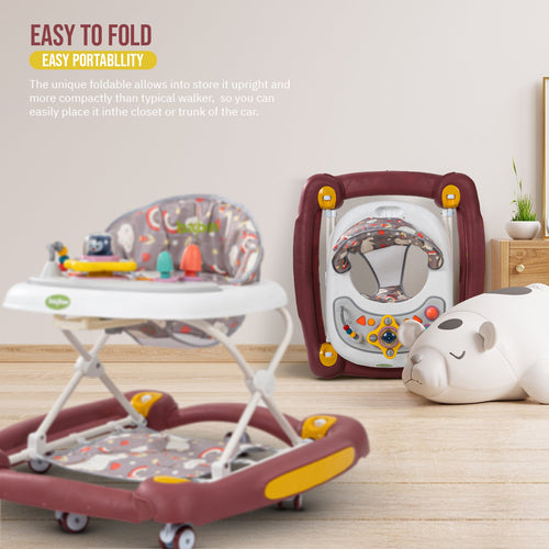 Baybee Clofi 2 in 1 Baby Walker for Kids with Rocker, Push Handle, 3 Height Adjustable BAYBEE
