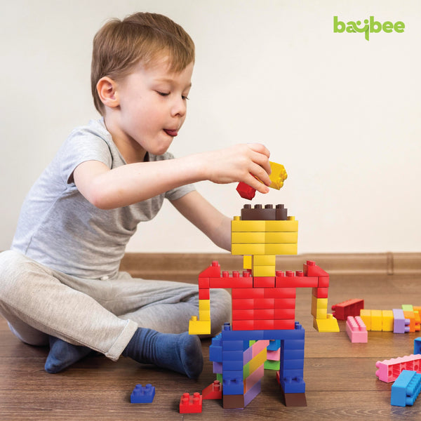 Baybee 3 in 1 Town of House DIY Plastic Building Blocks Toys for Kids