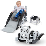 Baybee 3 in 1 Panda Garden Slider for Kids, Plastic Baby Slide with Rocker & Baby Chair Combo