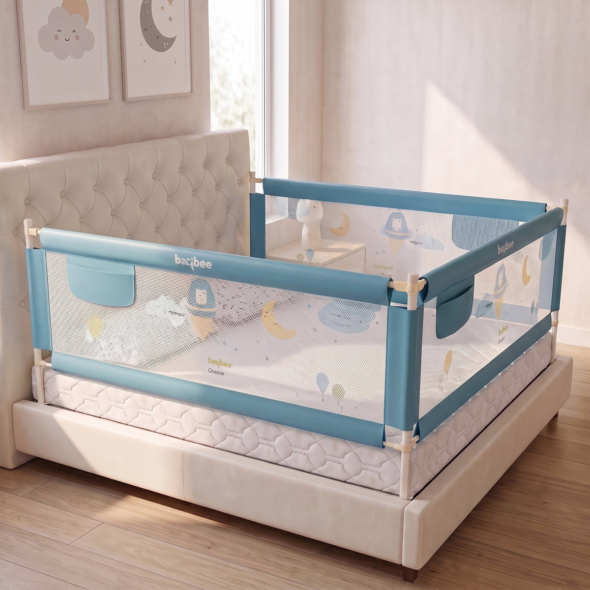 Baybee Baby Bed Rails Guard  (180Lx63H cm(Pack of 3)) Bedrail for Baby Kids Safety