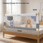 Baybee Baby Bed Rail Guard for Baby Safety (Pack of 2, 150x80CM) BAYBEE