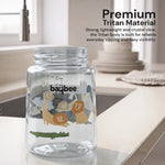 Grey baby drinking bottle