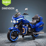  blue Kids electric bike with LED lights