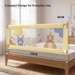 Baybee Baby Bed Rail Guard for Baby Safety (Pack of 2, 150x80CM) BAYBEE