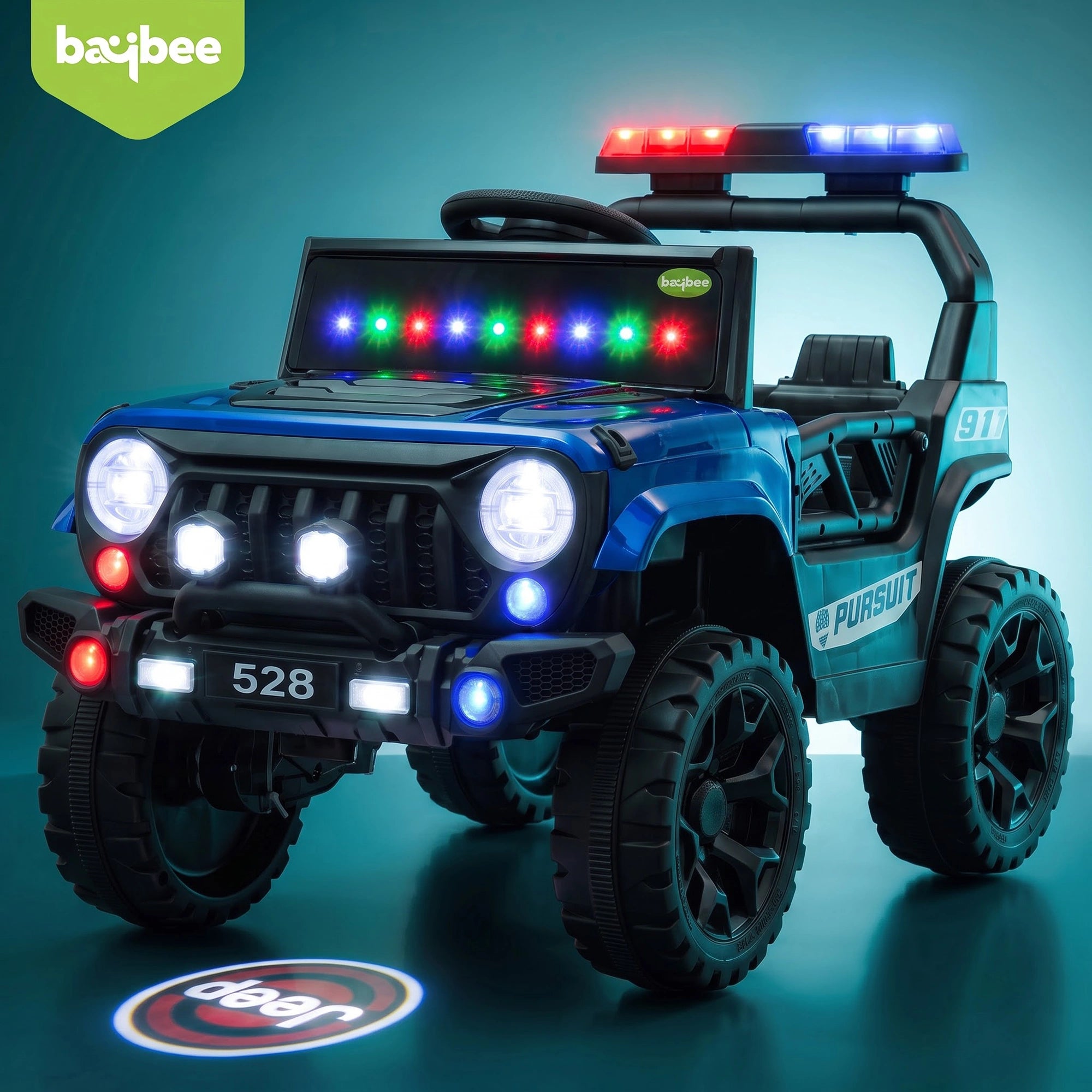 Baybee SuperCop Police Edition Electric Jeep for Kids