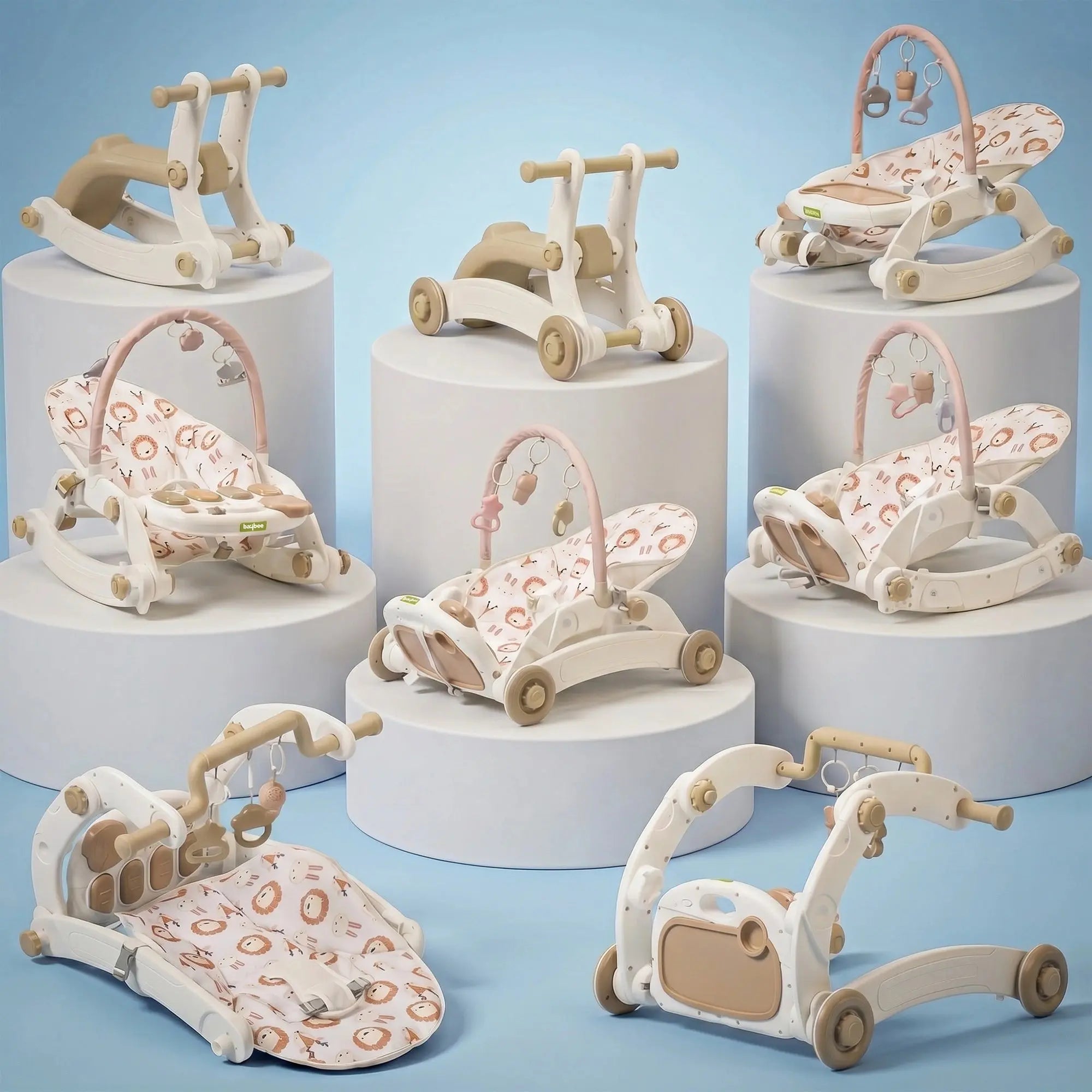 Baybee 8 in 1 Rocker for Babies with Music Toy