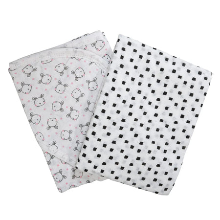 BAYBEE Pure Cotton Baby Swaddle Wrapper for New Born Babies, Washable Absorbent Soft Muslin Cloth & Napkins for Baby (Assorted) BAYBEE