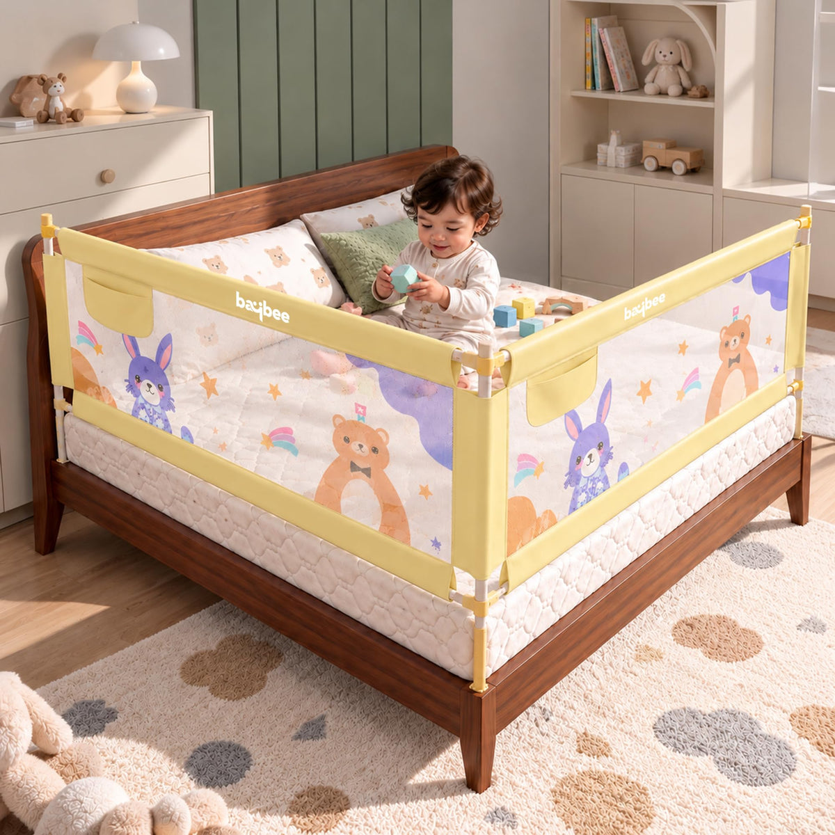 Baybee Bed Railing for Baby Safety Guard for Kids Bed Side Protector for Baby Falling Guard