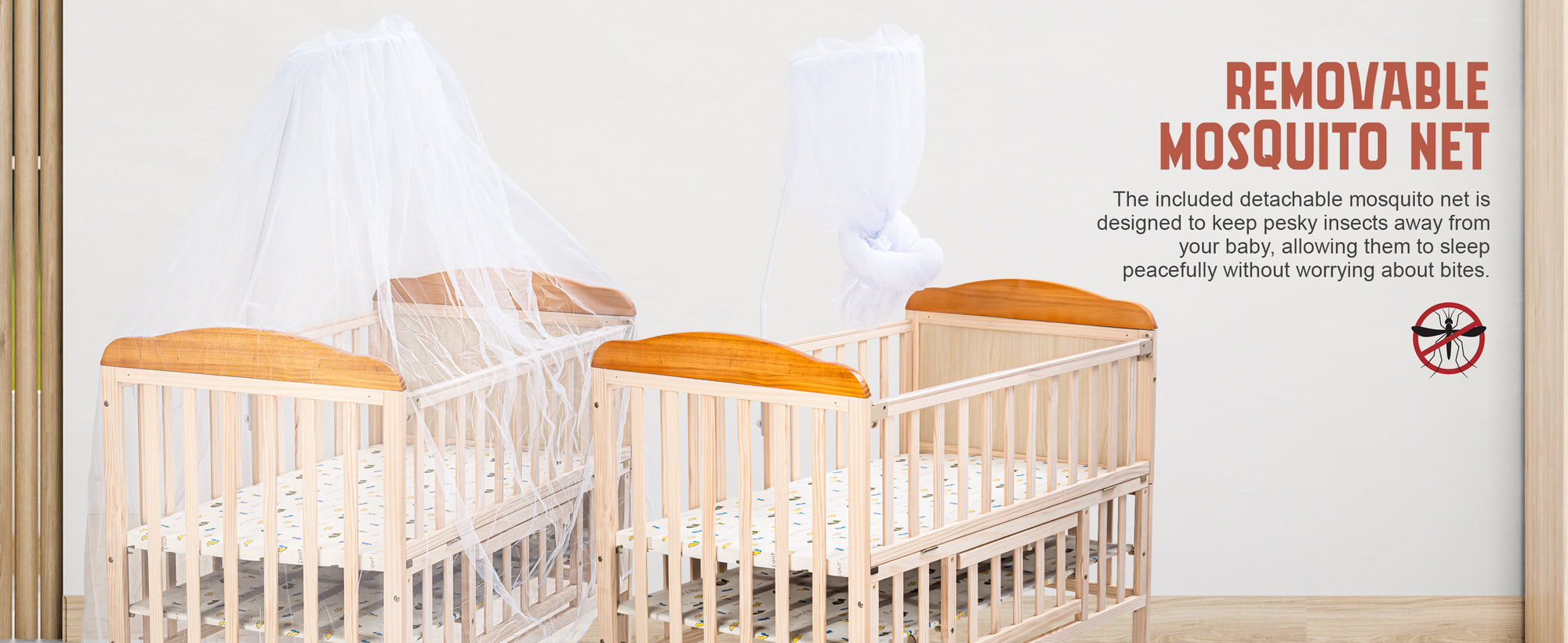 Baybee Crolla 3 in 1 Wooden Cradle for New Born Baby — slide 2