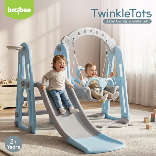 Baybee Twinkle 4 in 1 Swing and Slider Foldable Baby Garden Slide for Kids - Baybee India