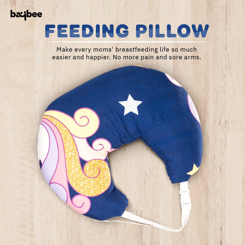 Soft Cushion Portable Baby Nursing Feeding Pillow for New Born Baby Breastfeeding with Back Support & Belt BAYBEE