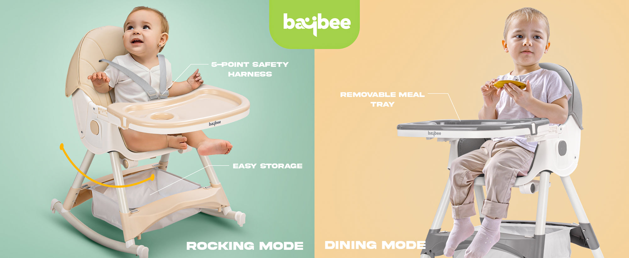 Baybee 4 in 1 Convertible High Chair for Kids — slide 1
