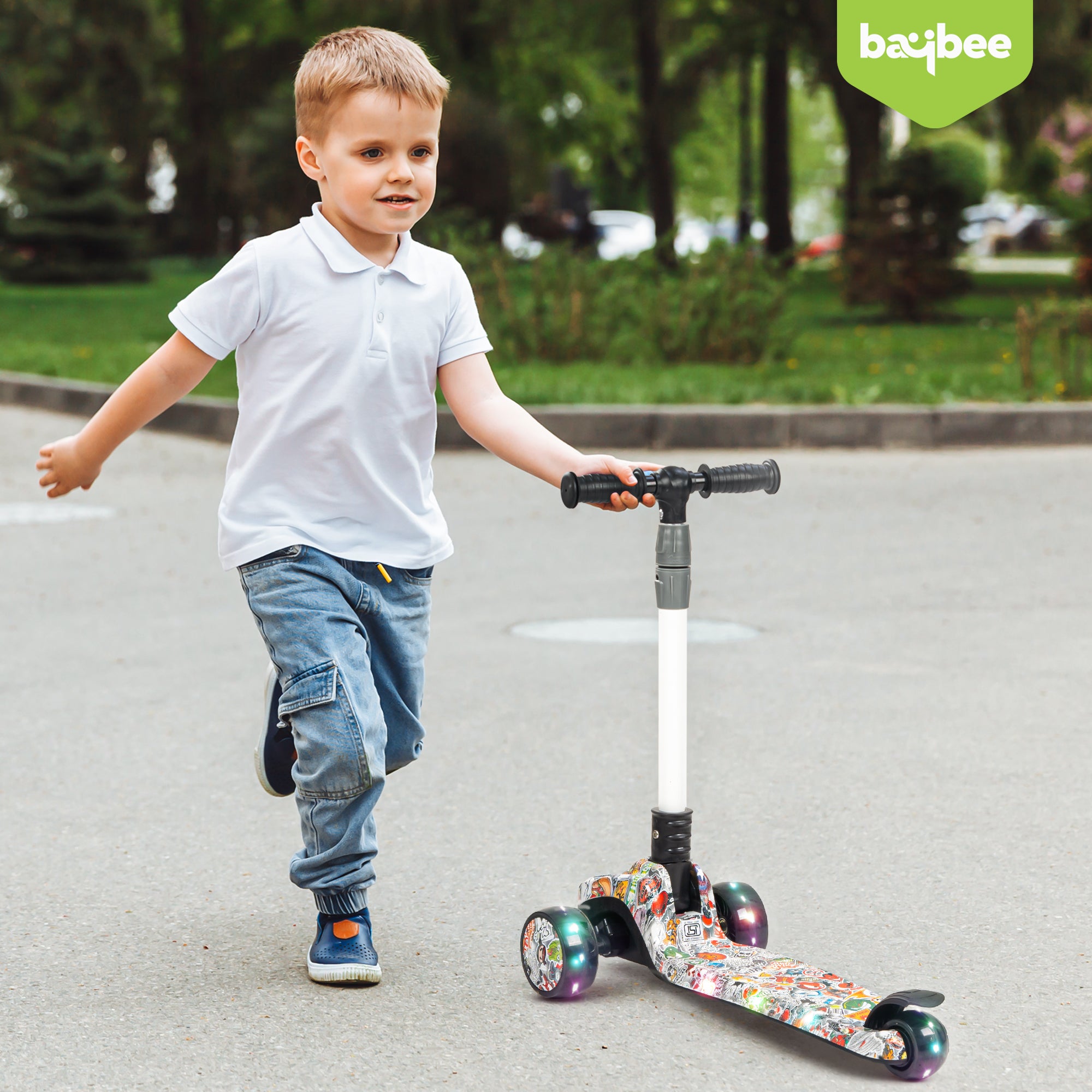 Baybee Stiletto 3 Wheel Kick Scooter for Kids Baybee India