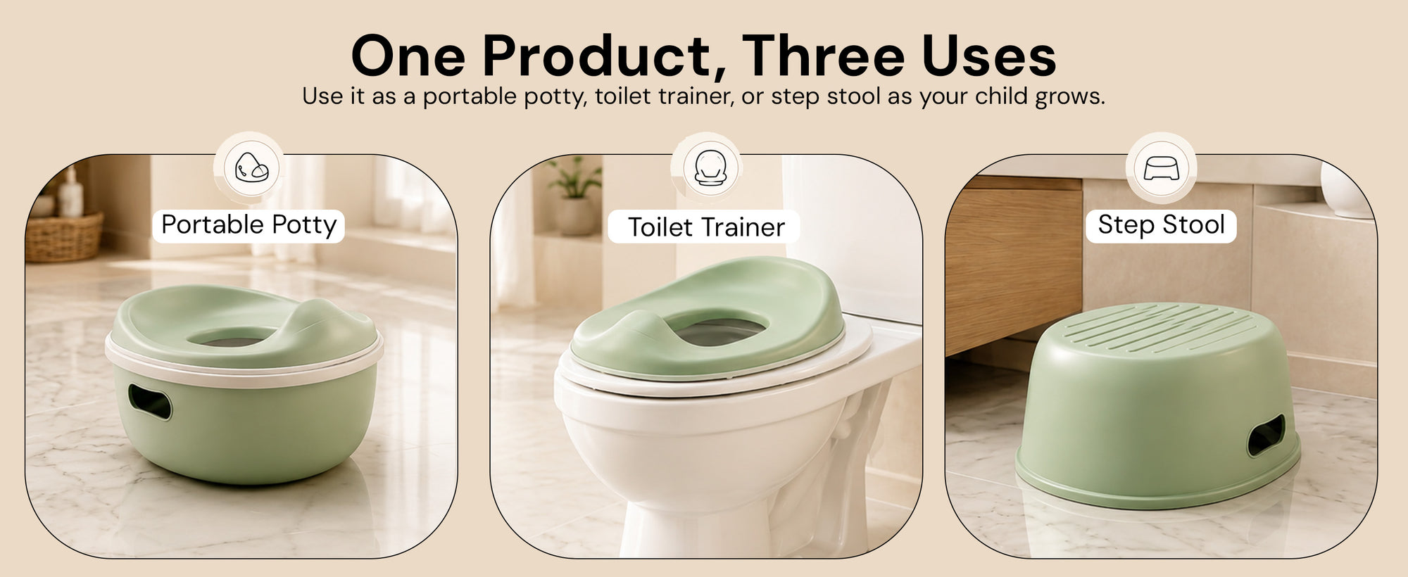 Baybee 3 in 1 Baby Potty Training Seat for Kids 1-5 Years — slide 1