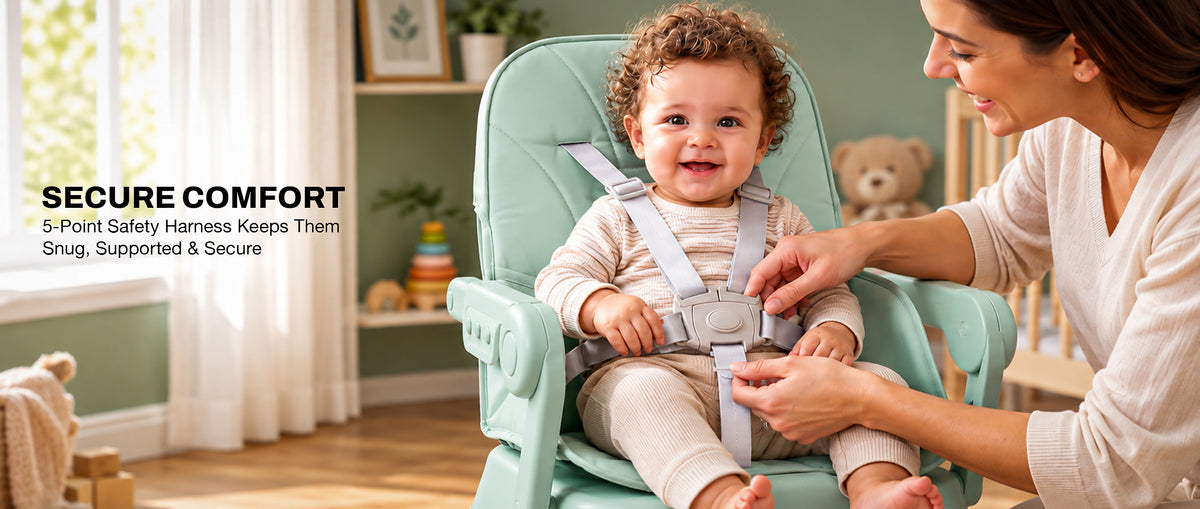 Baybee 2 in 1 High Chair for Baby with 5-Point Safety Harness — slide 1