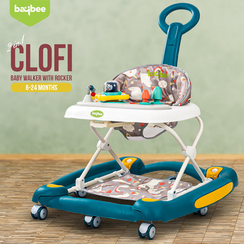 Baybee Clofi 2 in 1 Baby Walker for Kids with Rocker, Push Handle, 3 Height Adjustable BAYBEE