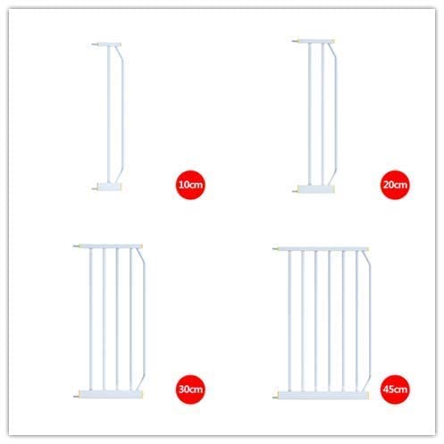 Baybee Auto Close Baby Safety Gate Extension, Extra Tall Durable Baby Gate Extension Fence Barrier Dog Gate (White - L45 x H77 CM) BAYBEE