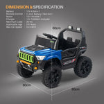 Baybee Blitzer 4×4 Battery Operated Jeep for Kids, Ride on Toy Car with RGB Windshield Light Baybee India