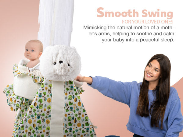 Baybee Fuffy Baby Swing Cradle for Newborn Baby with Mosquito Net, Storage & Wheels — slide 2