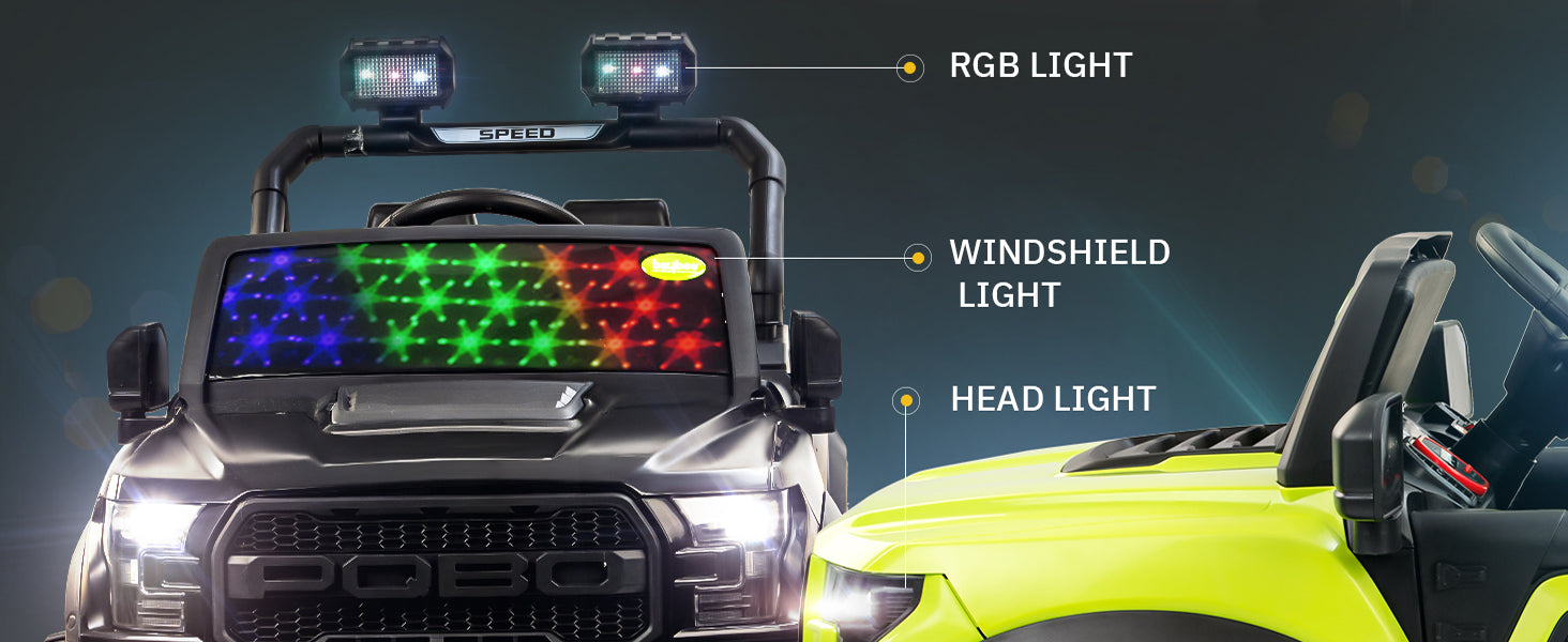 Baybee Bronco Battery Operated Jeep for Kids RGB Windshield Light & Music — slide 2