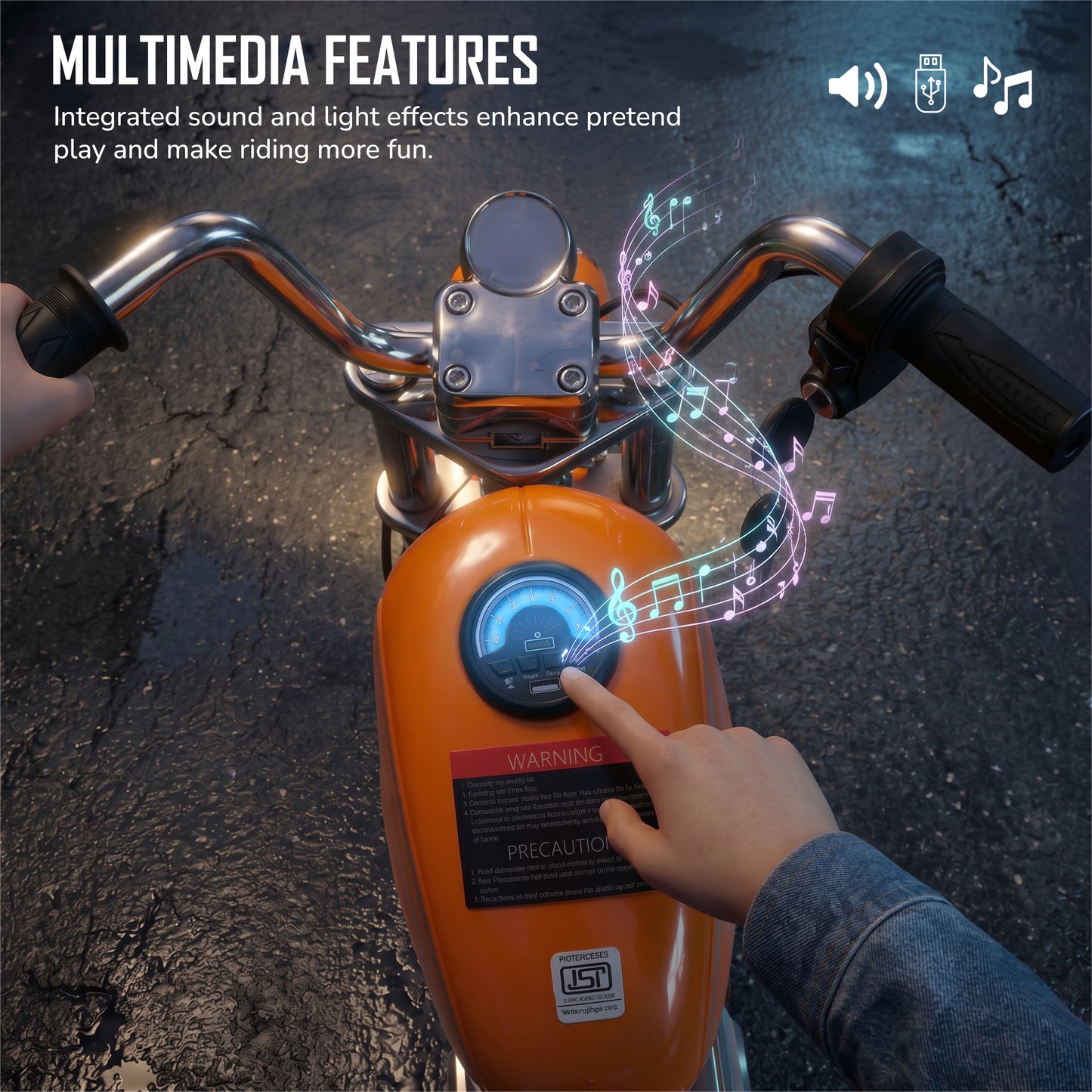 Baybee ChopperX Baby Battery Operated Bike for Kids