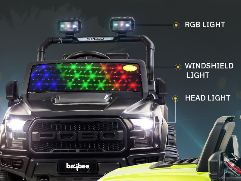 Baybee Bronco Battery Operated Jeep for Kids RGB Windshield Light & Music — slide 2