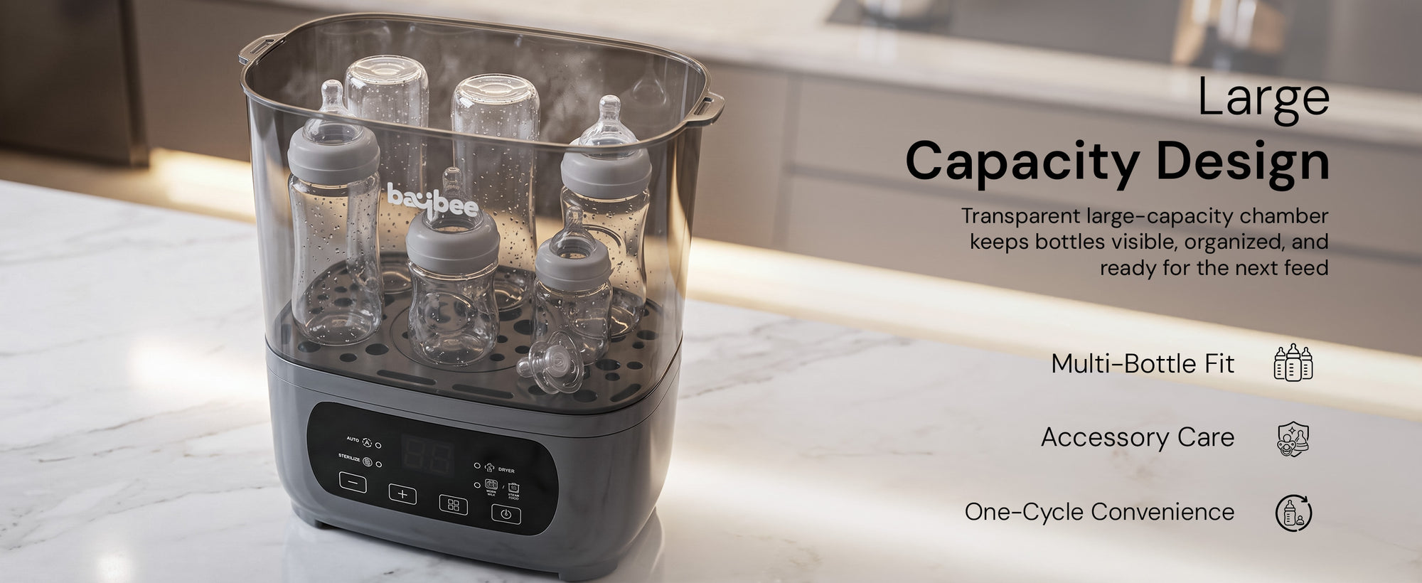 Baybee Puresteam Pro 7-in-1 Baby Bottle Sterilizer and Dryer — slide 2