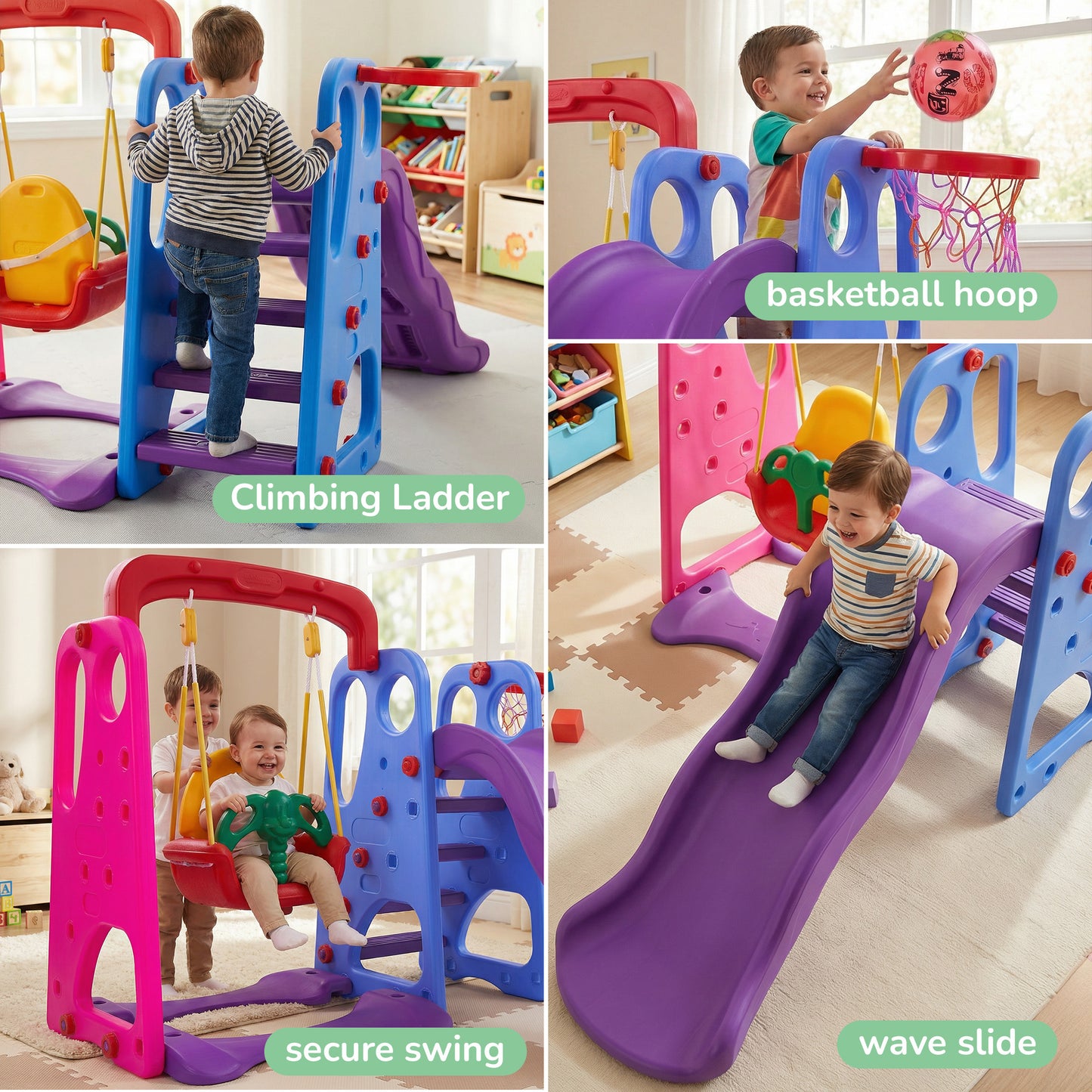 Baybee 3 in 1 Climber Foldable Baby Garden Slide for Kids - Baybee India