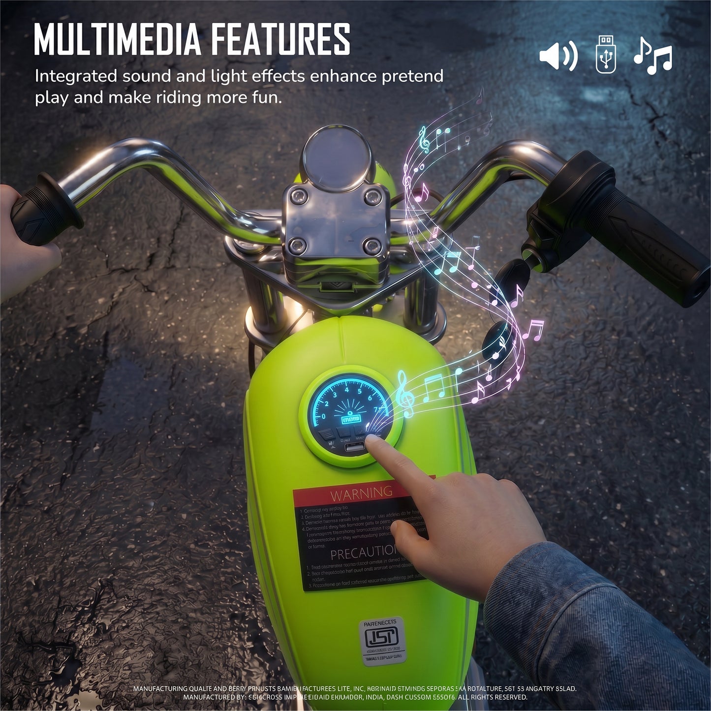 Baybee ChopperX Baby Battery Operated Bike for Kids