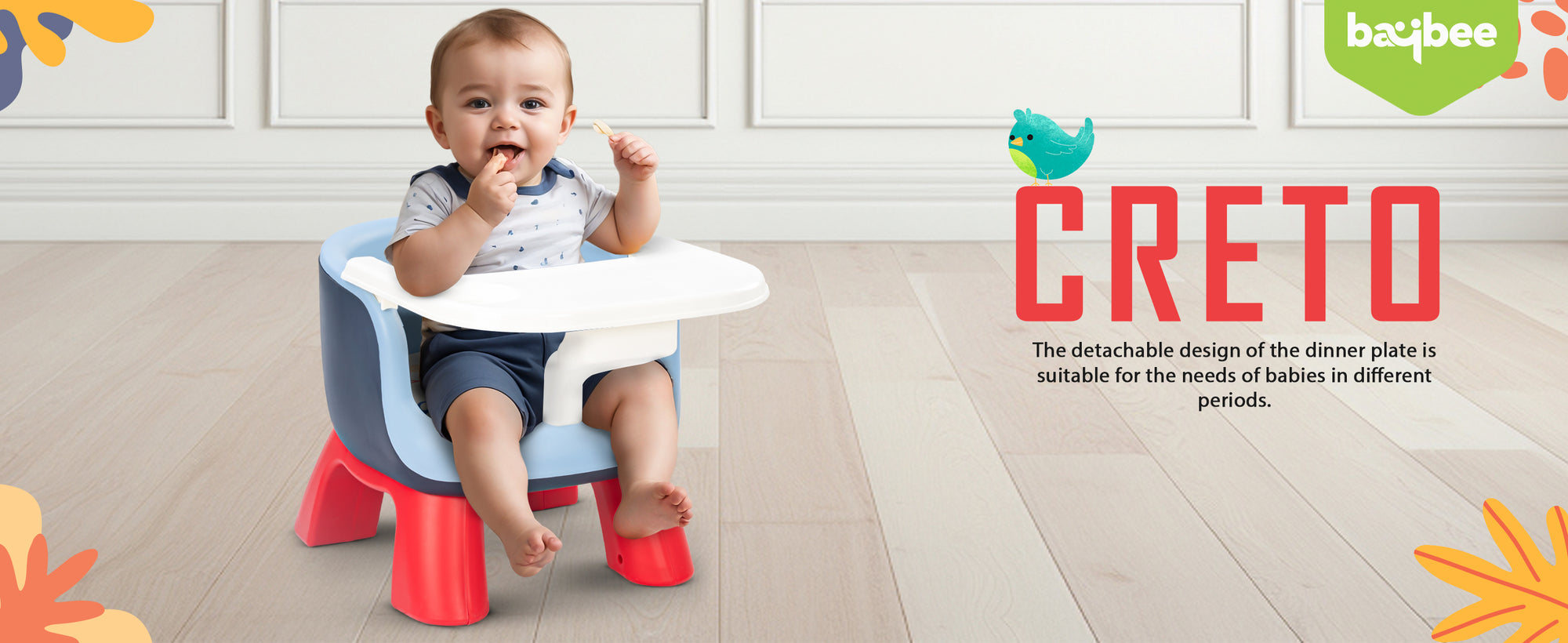 Baybee Creto Baby Booster Chair for Feeding — slide 2