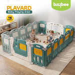 Baybee Train Kids Playpen for Babies (16 Panels) Foldable Baby Play Area Indoor Setup with Safety Lock BAYBEE