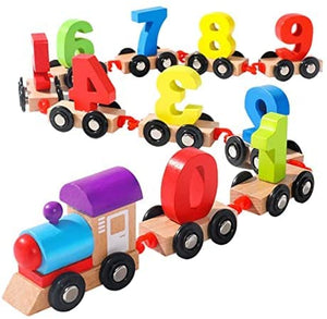 Baybee Push & Pull Digital Train Set Kids Toys, Play Train with Sliding Wheels and 0 to 9 Numbers