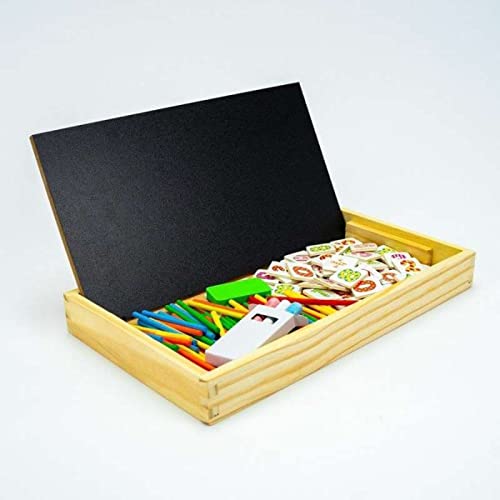 Baybee Wooden 2 in 1 Double Sided Multi-Functional Digital Computing Learning Blocks Box BAYBEE