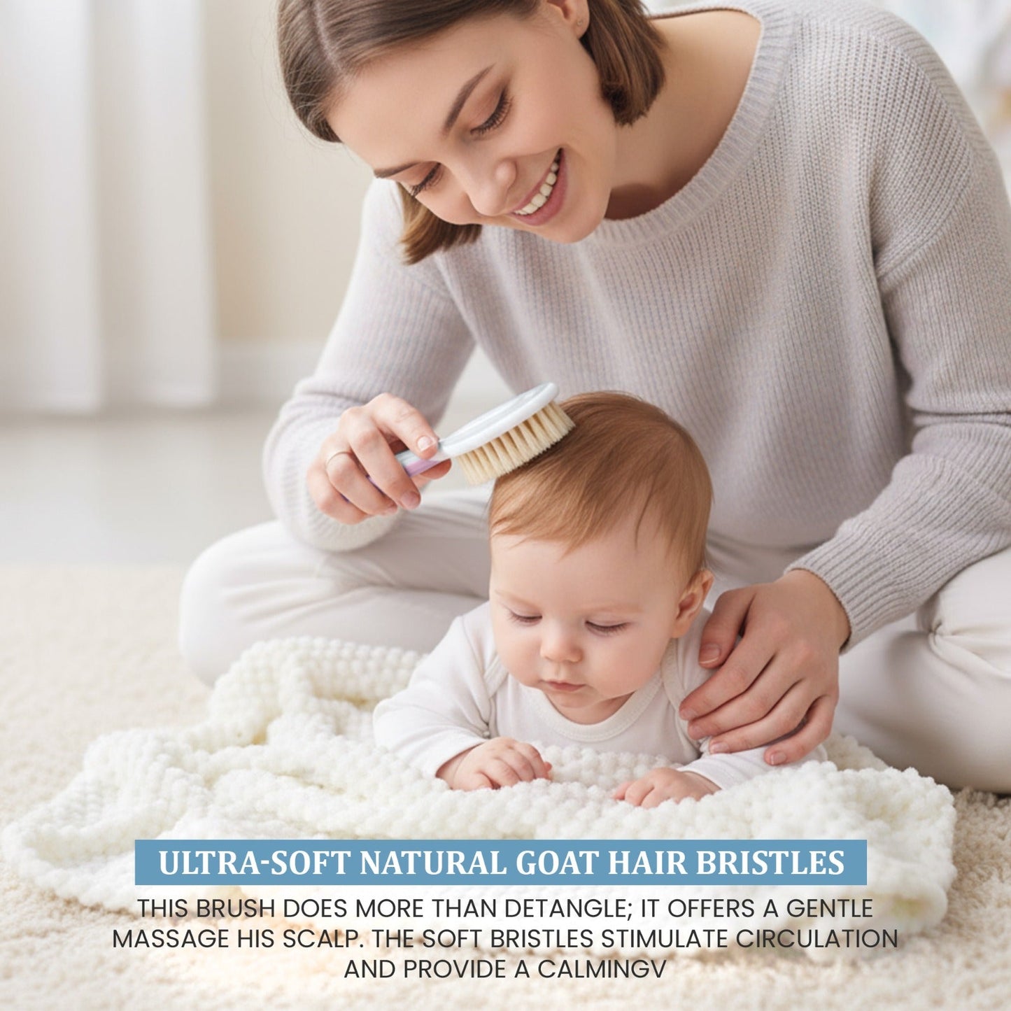 Baybee Premium Baby Hair Brush and Comb Set for Newborns with Ultra Soft Bristles BAYBEE