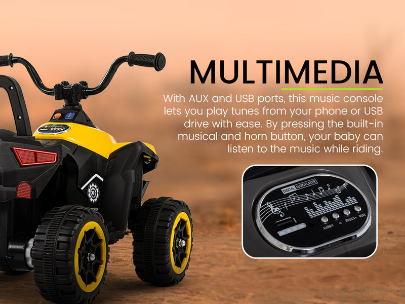 Baybee Monster ATV Rechargeable Battery Operated Electric Kids Bike — slide 1
