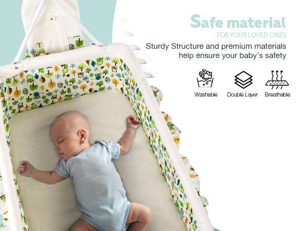 Baybee Fuffy Baby Swing Cradle for Newborn Baby with Mosquito Net, Storage & Wheels — slide 1