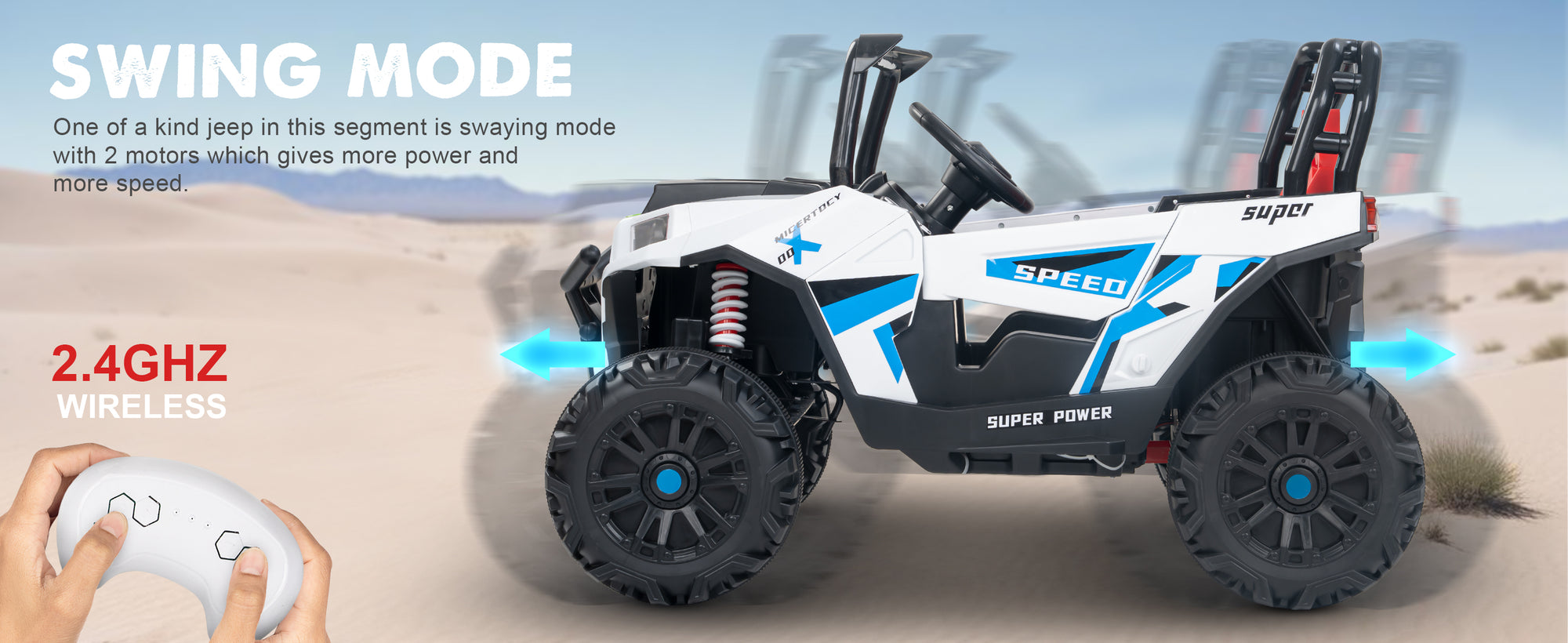 Baybee Derak UTV Battery Operated Jeep for Kids — slide 1